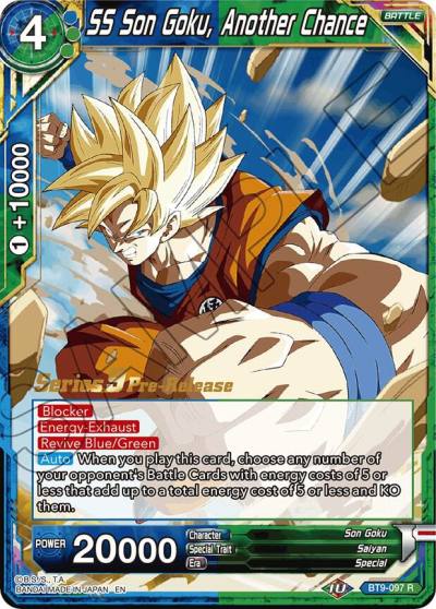 SS Son Goku Another Chance BT9-097 Universal Onslaught Pre-Release Cards Dragonball Super card