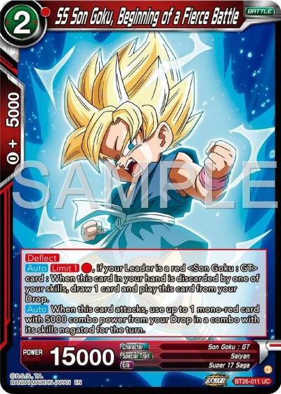 SS Son Goku Beginning of a Fierce Battle BT26-011 Ultimate Advent Dragonball Super card