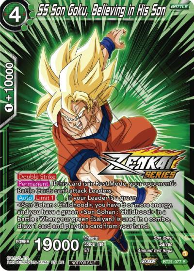 SS Son Goku Believing in His Son Event Pack 12 BT21-077 Tournament Promotion Cards Dragonball Super card