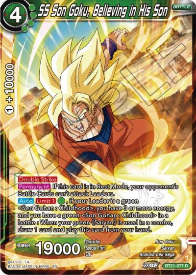 SS Son Goku Believing in His Son Foil BT21-077 Wild Resurgence Dragonball Super card