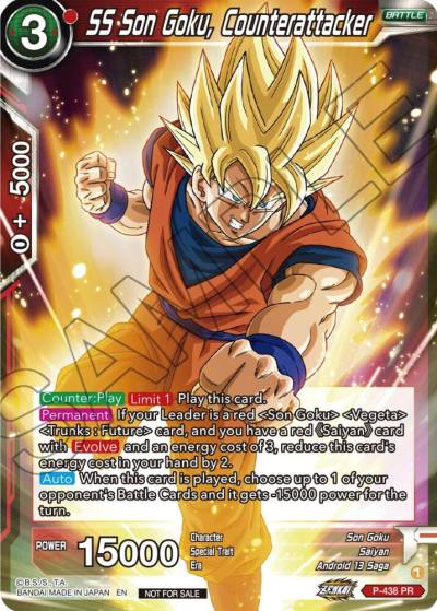 SS Son Goku Counterattacker Zenkai Series Tournament Pack Vol2 P-438 Tournament Promotion Cards Dragonball Super card