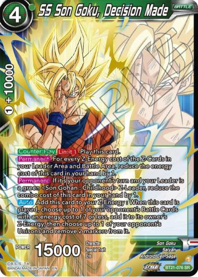 SS Son Goku Decision Made BT21-076 Wild Resurgence Dragonball Super card