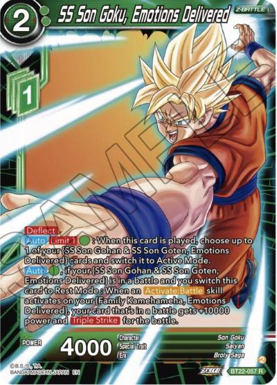 SS Son Goku Emotions Delivered Foil BT22-057 Critical Blow Dragonball Super card