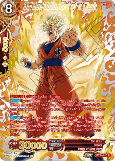 SS Son Goku End of a Clash Collector Booster Gold BT24-010 Beyond Generations Dragonball Super card
