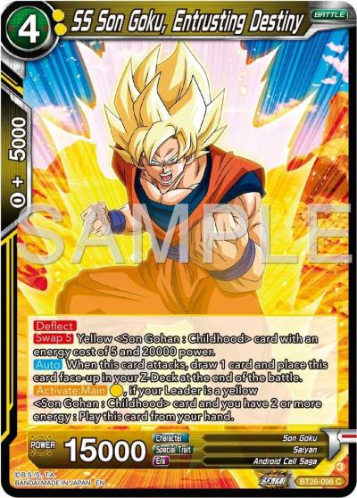 SS Son Goku Entrusting Destiny BT26-098 Ultimate Advent Dragonball Super card