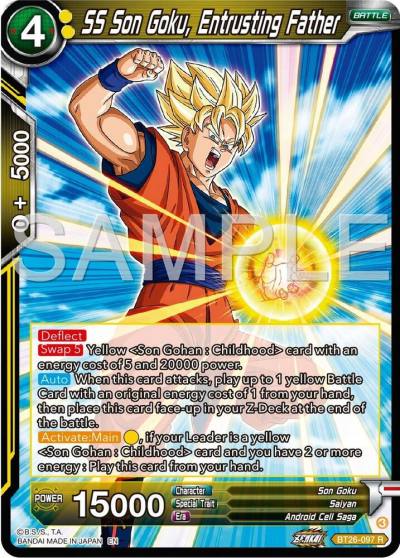 SS Son Goku Entrusting Father BT26-097 Ultimate Advent Dragonball Super card