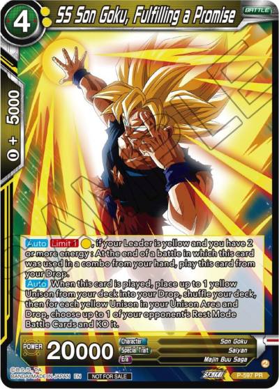 SS Son Goku Fulfilling a Promise Deluxe Pack 2024 Vol1 P-597 Promotion Cards Dragonball Super card