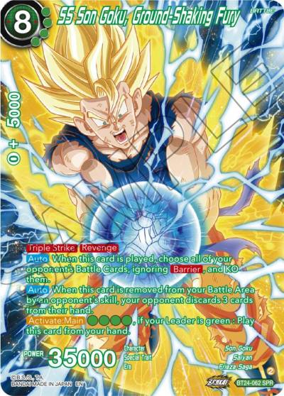 SS Son Goku Ground Shaking Fury SPR BT24-062 Beyond Generations Dragonball Super card
