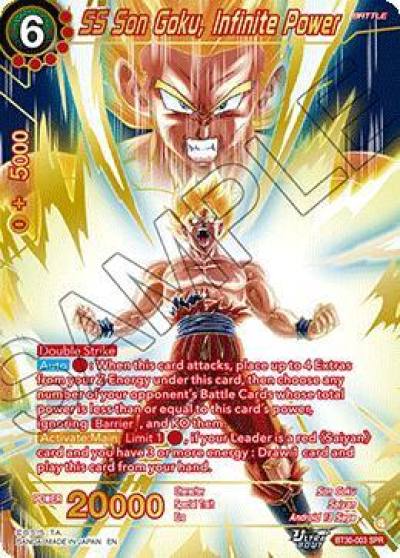 SS Son Goku Infinite Power SPR BT30-003 Three Glorious Fighters Dragonball Super card