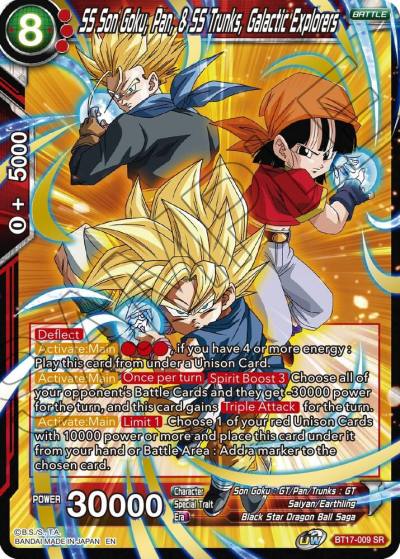 SS Son Goku Pan and SS Trunks Galactic Explorers BT17-009 Ultimate Squad Dragonball Super card