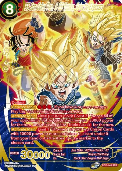 SS Son Goku Pan and SS Trunks Galactic Explorers SPR BT17-009 Ultimate Squad Dragonball Super card