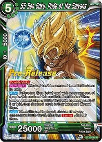 SS Son Goku Pride of the Saiyans BT10-065 Rise of the Unison Warrior Pre-Release Cards Dragonball Super card