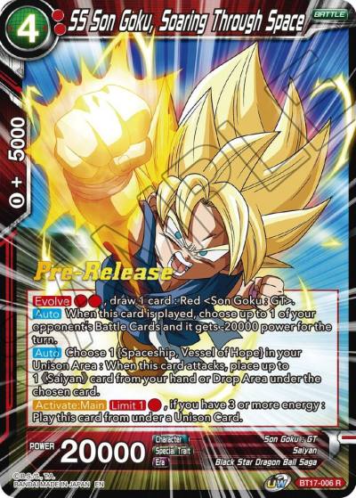 SS Son Goku Soaring Through Space BT17-006 Ultimate Squad Pre-Release Cards Dragonball Super card
