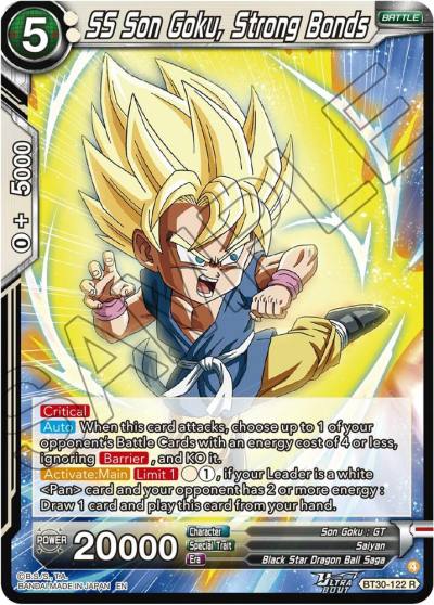 SS Son Goku Strong Bonds BT30-122 Three Glorious Fighters Dragonball Super card