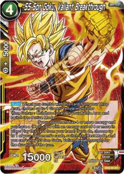 SS Son Goku Valiant Breakthrough XD3-05 Universal Onslaught Dragonball Super card