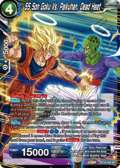 SS Son Goku Vs Paikuhan Dead Heat BT18-038 Dawn of the Z-Legends Dragonball Super card