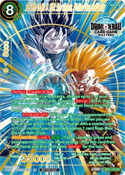 SS Son Goku and SS2 Son Gohan Father Son Solidarity Championship 2024 Top 16 Alternate Art Vol2 BT21-079 Tournament Promotion Cards Dragonball Super card