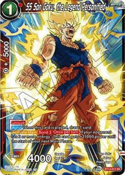 SS Son Goku the Legend Personified BT13-012 Supreme Rivalry Dragonball Super card