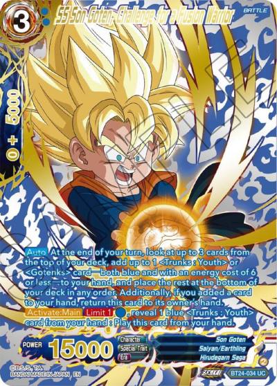 SS Son Goten Challenge for a Fusion Warrior Collector Booster Gold BT24-034 Beyond Generations Dragonball Super card