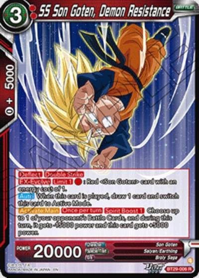 SS Son Goten Demon Resistance BT29-006 Fearsome Rivals Dragonball Super card