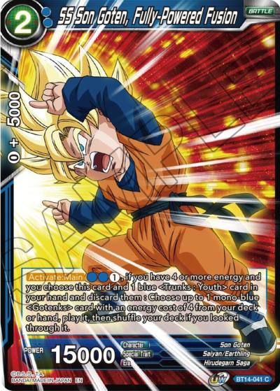 SS Son Goten Fully Powered Fusion BT14-041 Cross Spirits Dragonball Super card