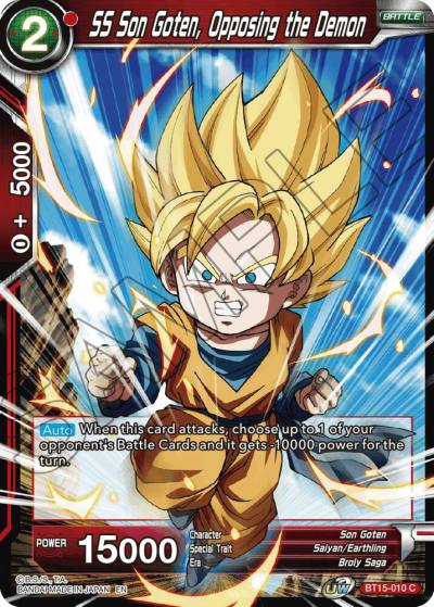 SS Son Goten Opposing the Demon Foil BT15-010 Saiyan Showdown Dragonball Super card
