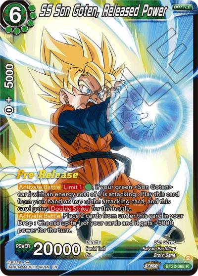 SS Son Goten Released Power BT22-068 Critical Blow Pre-Release Cards Dragonball Super card