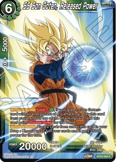 SS Son Goten Released Power Foil BT22-068 Critical Blow Dragonball Super card