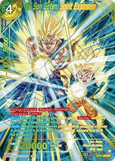 SS Son Goten Spirit Explosion SPR BT30-138 Three Glorious Fighters Dragonball Super card