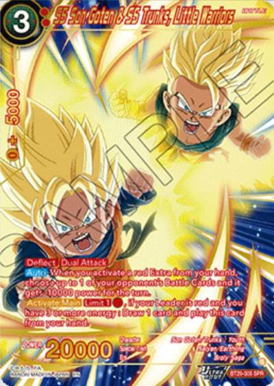 SS Son Goten and SS Trunks Little Warriors SPR BT29-005 Fearsome Rivals Dragonball Super card