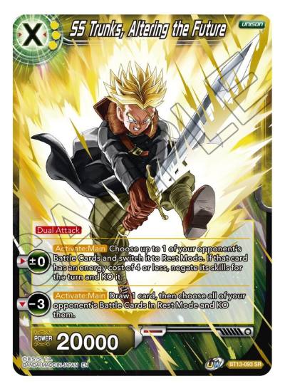 SS Trunks Altering the Future BT13-093 Supreme Rivalry Dragonball Super card