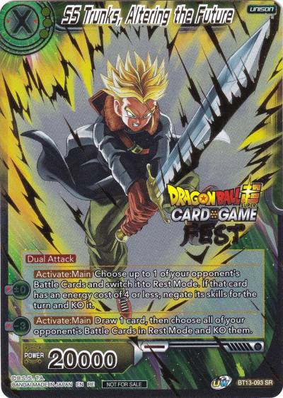 SS Trunks Altering the Future Card Game Fest 2022 BT13-093 Tournament Promotion Cards Dragonball Super card