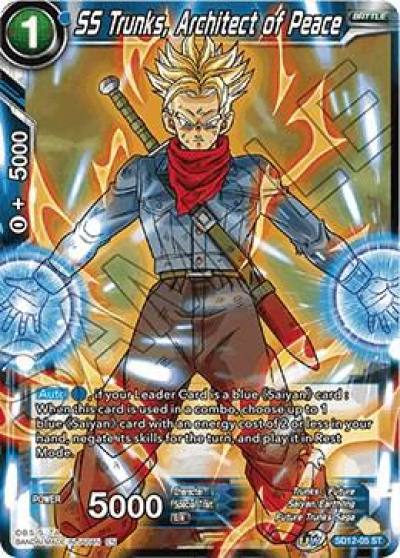 SS Trunks Architect of Peace SD12-05 Rise of the Unison Warrior Dragonball Super card