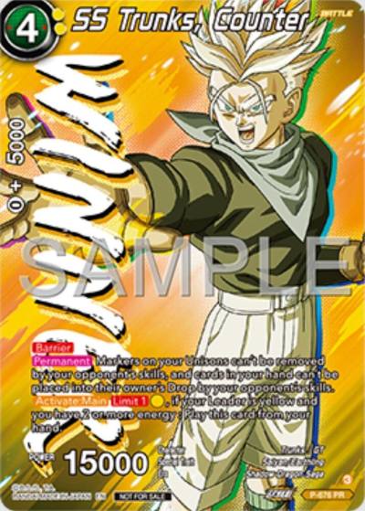 SS Trunks Counter Zenkai Series Tournament Pack Vol11 Winner P-676 Tournament Promotion Cards Dragonball Super card