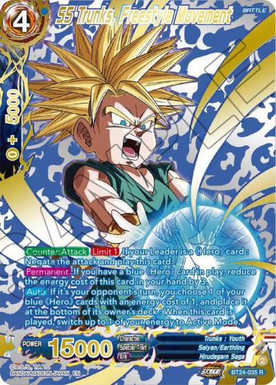 SS Trunks Freestyle Movement Collector Booster Gold BT24-035 Beyond Generations Dragonball Super card