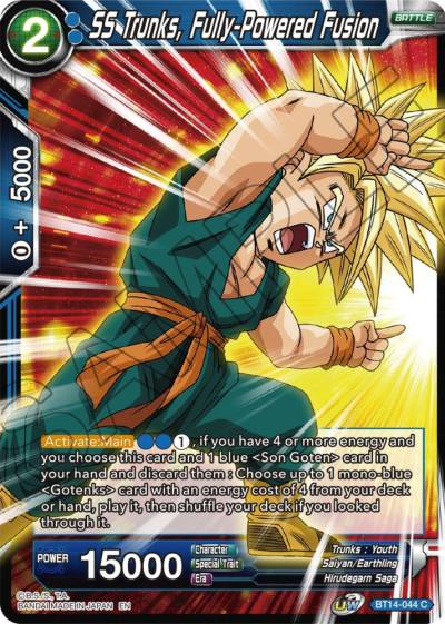SS Trunks Fully Powered Fusion Foil BT14-044 Cross Spirits Dragonball Super card