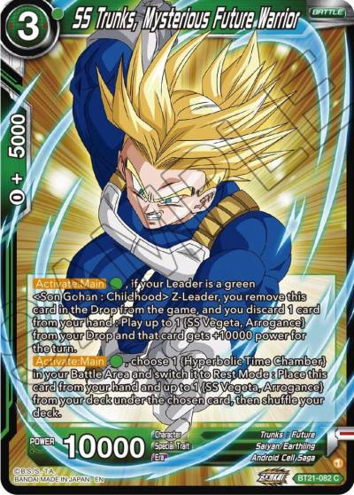 SS Trunks Mysterious Future Warrior Foil BT21-082 Wild Resurgence Dragonball Super card