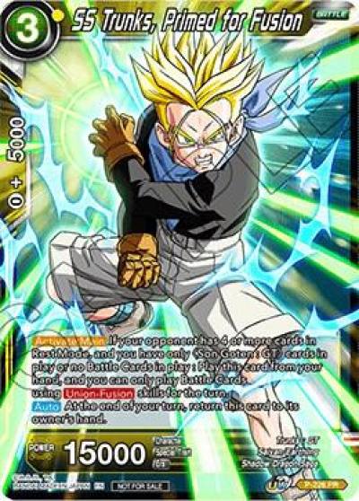 SS Trunks Primed for Fusion P-226 Promotion Cards Dragonball Super card