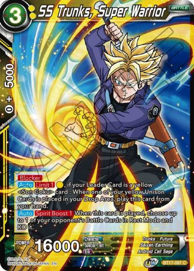 SS Trunks Super Warrior BT17-097 Ultimate Squad Dragonball Super card
