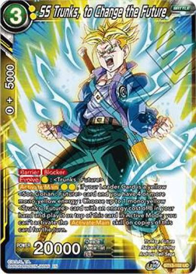 SS Trunks to Change the Future BT13-102 Supreme Rivalry Dragonball Super card