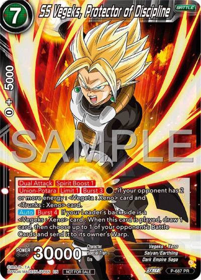 SS Vegeks Protector of Discipline Tournament Pack Vol12 P-687 Tournament Promotion Cards Dragonball Super card