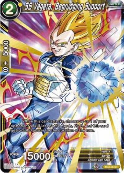 SS Vegeta Begrudging Support Foil XD3-06 Universal Onslaught Dragonball Super card