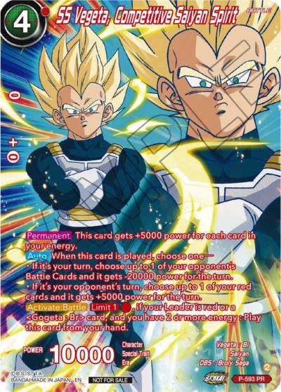 SS Vegeta Competitive Saiyan Spirit Alternate Art Deluxe Pack 2024 Vol1 P-593 Promotion Cards Dragonball Super card