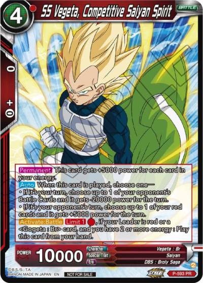 SS Vegeta Competitive Saiyan Spirit Deluxe Pack 2024 Vol1 P-593 Promotion Cards Dragonball Super card