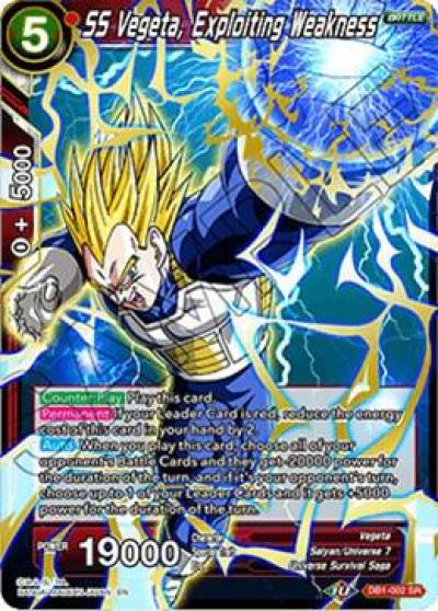 SS Vegeta Exploiting Weakness DB1-002 Draft Box 04 - Dragon Brawl Dragonball Super card