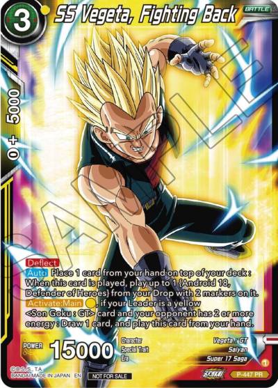 SS Vegeta Fighting Back P-447 Tournament Promotion Cards Dragonball Super card