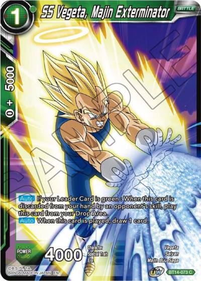 SS Vegeta Majin Exterminator BT14-073 Cross Spirits Dragonball Super card