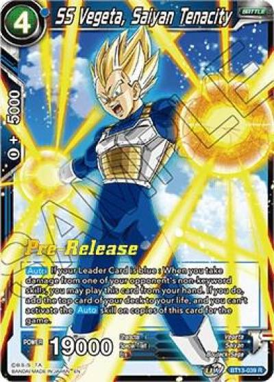 SS Vegeta Saiyan Tenacity BT13-039 Supreme Rivalry Pre-Release Cards Dragonball Super card