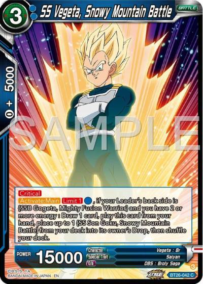 SS Vegeta Snowy Mountain Battle BT26-042 Ultimate Advent Dragonball Super card