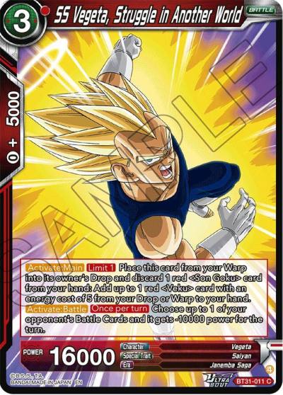 SS Vegeta Struggle in Another World BT31-011 Impact Beyond Dimensions Dragonball Super card